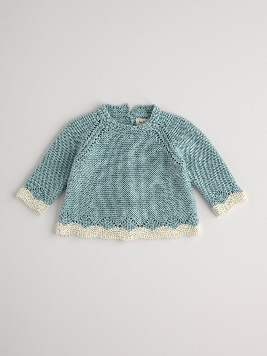 Baby Boy's Aqua Green Knitted Sweater - nanoshouston