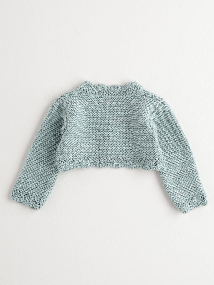 Baby Girl Aqua Green Knitted Cardigan - nanoshouston