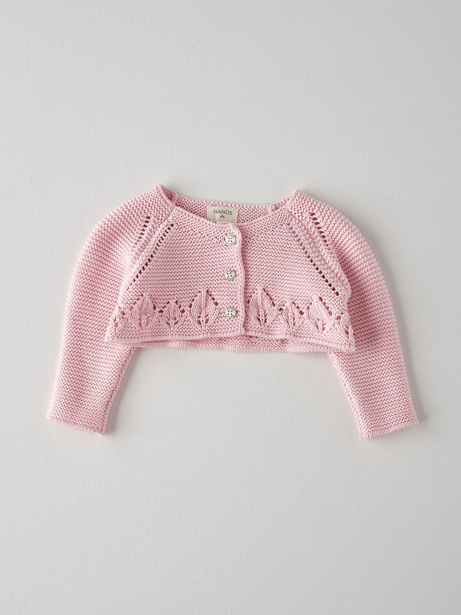 Baby Girl's Knitted Pink Cardigan - nanoshouston
