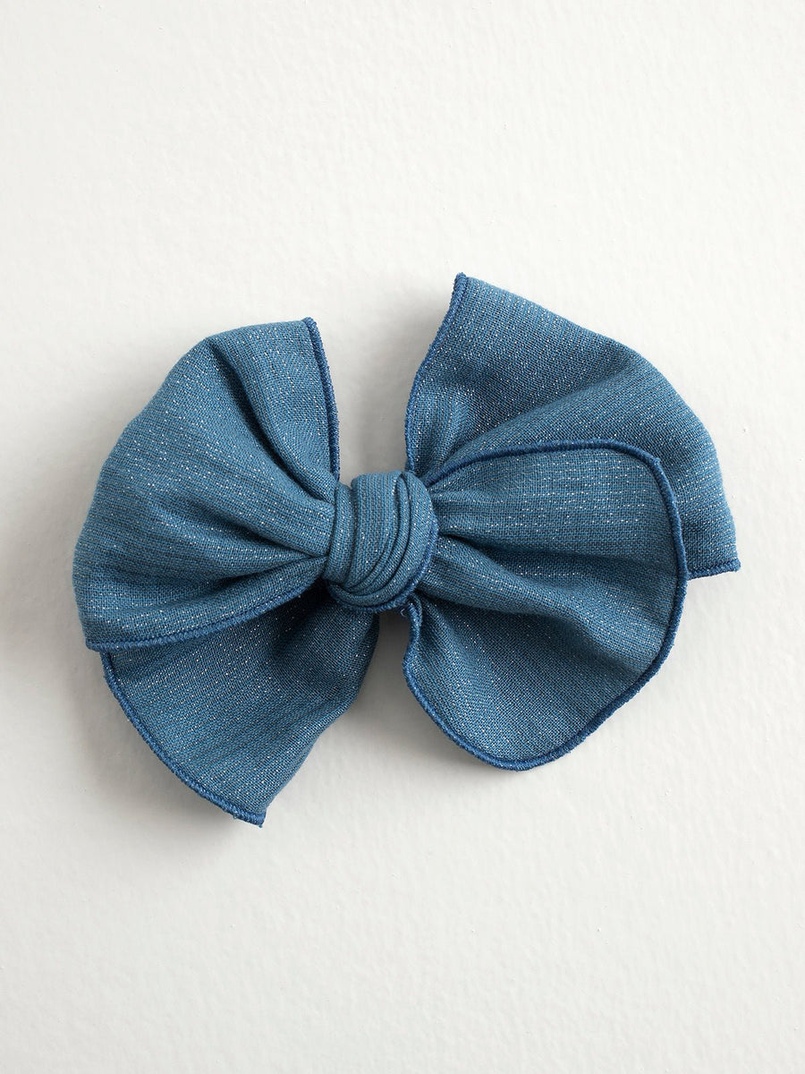 Girl's Blue Bow Hairpin