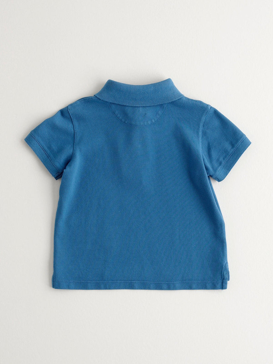 Boy's Blue Cotton Polo