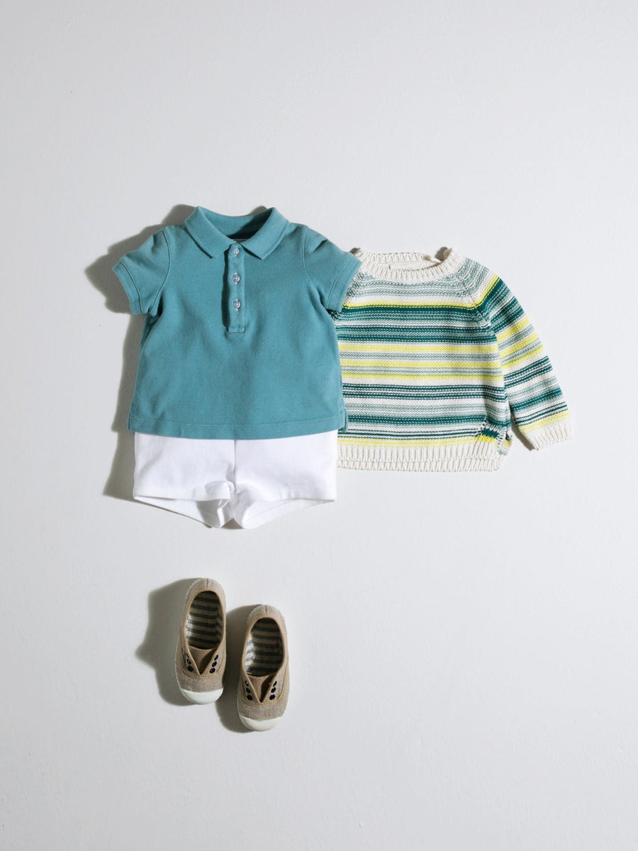 Baby Boy's Blue Cotton Polo