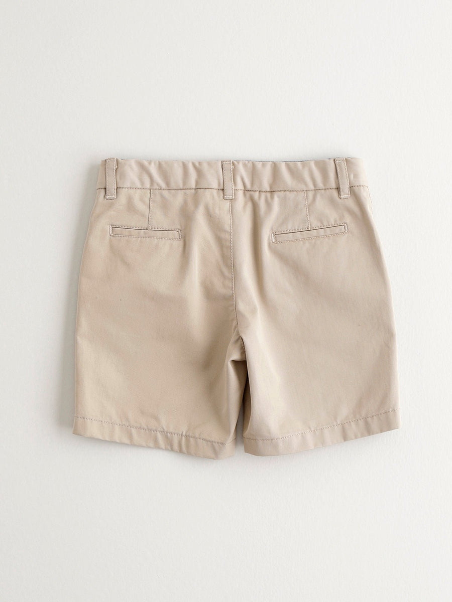 Boy's Beige Cotton Shorts - nanoshouston
