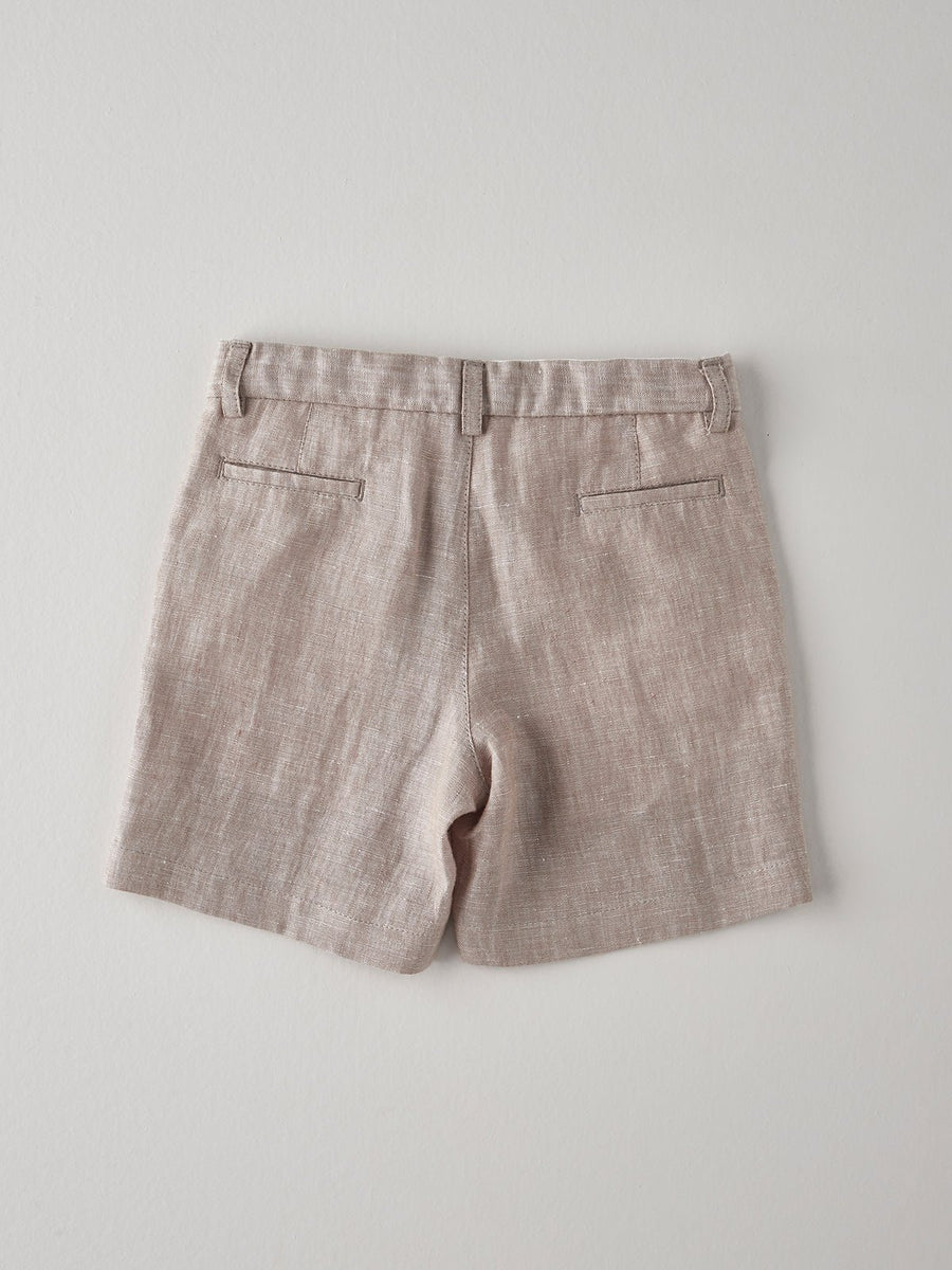 Boy's Linen Tan Pants - nanoshouston