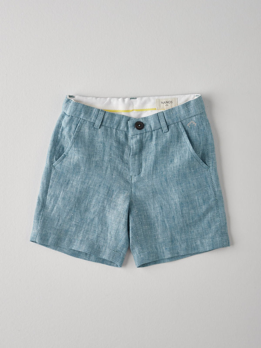Boy's Linen Turquoise Pants - nanoshouston
