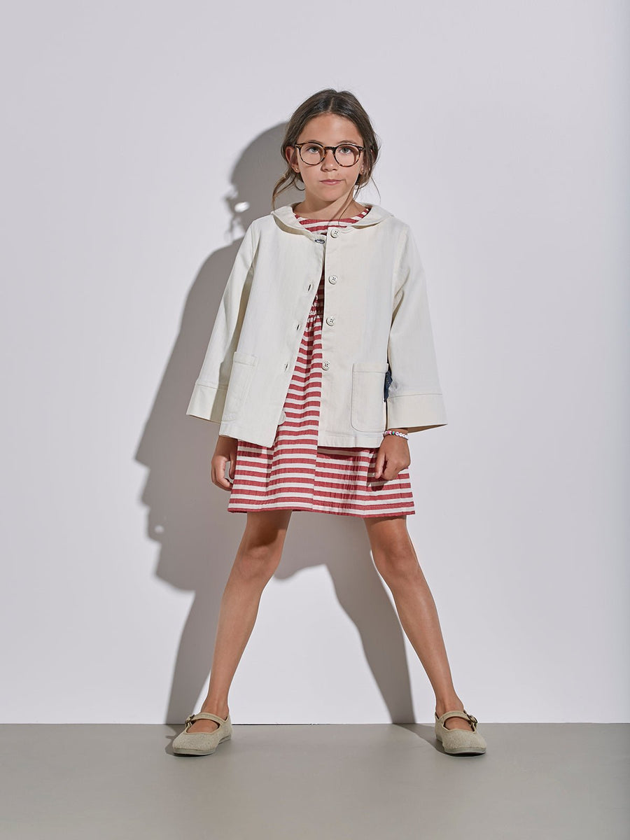 Girl's Button Ivory Jacket