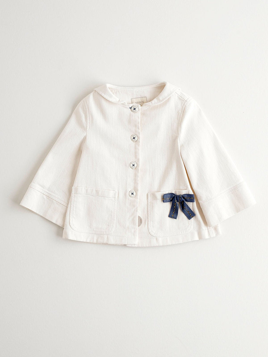 Girl's Button Ivory Jacket