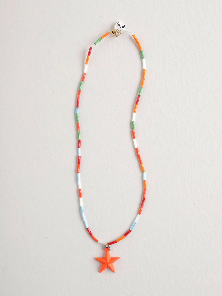 Girl's Coral Star Necklace