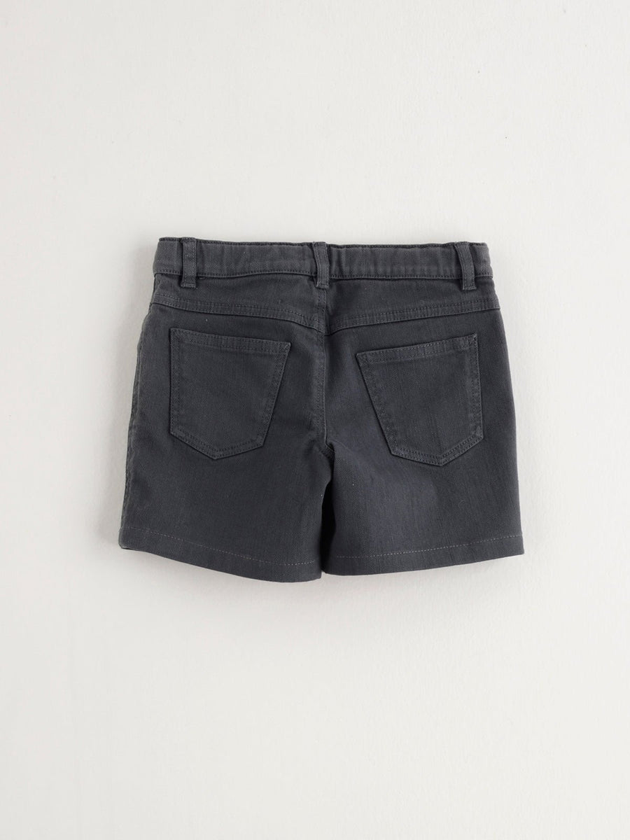 Boy's Dark Gray Twill Shorts