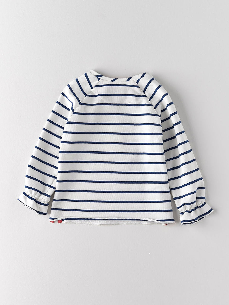 Ecru Striped Sweatshirt - nanoshouston