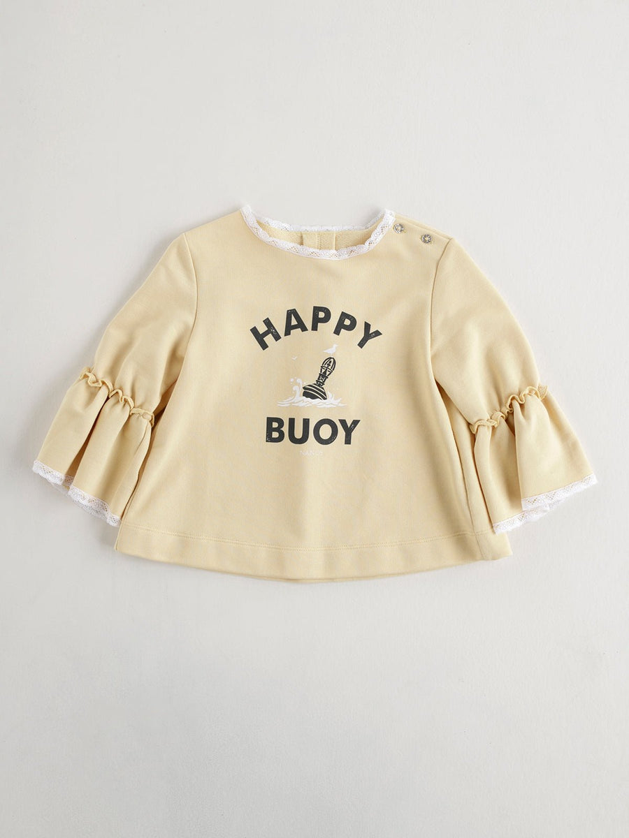 Girl's Happy Buoy Printed Sweatshirt