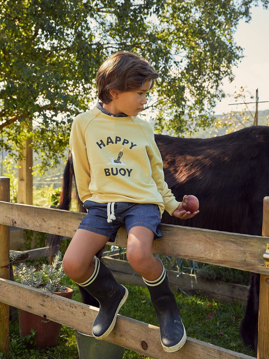 Boy's Happy Buoy Printed Sweatshirt