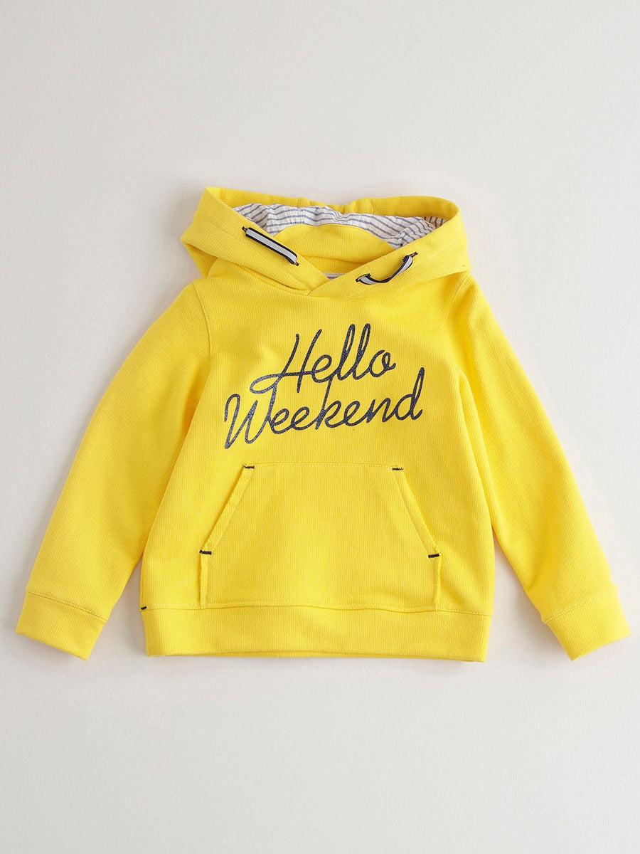 Hello Weekend Hooded Sweatshirt - nanoshouston