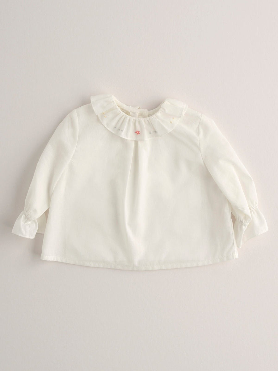 Baby Girl's Ivory Long Sleeve Blouse