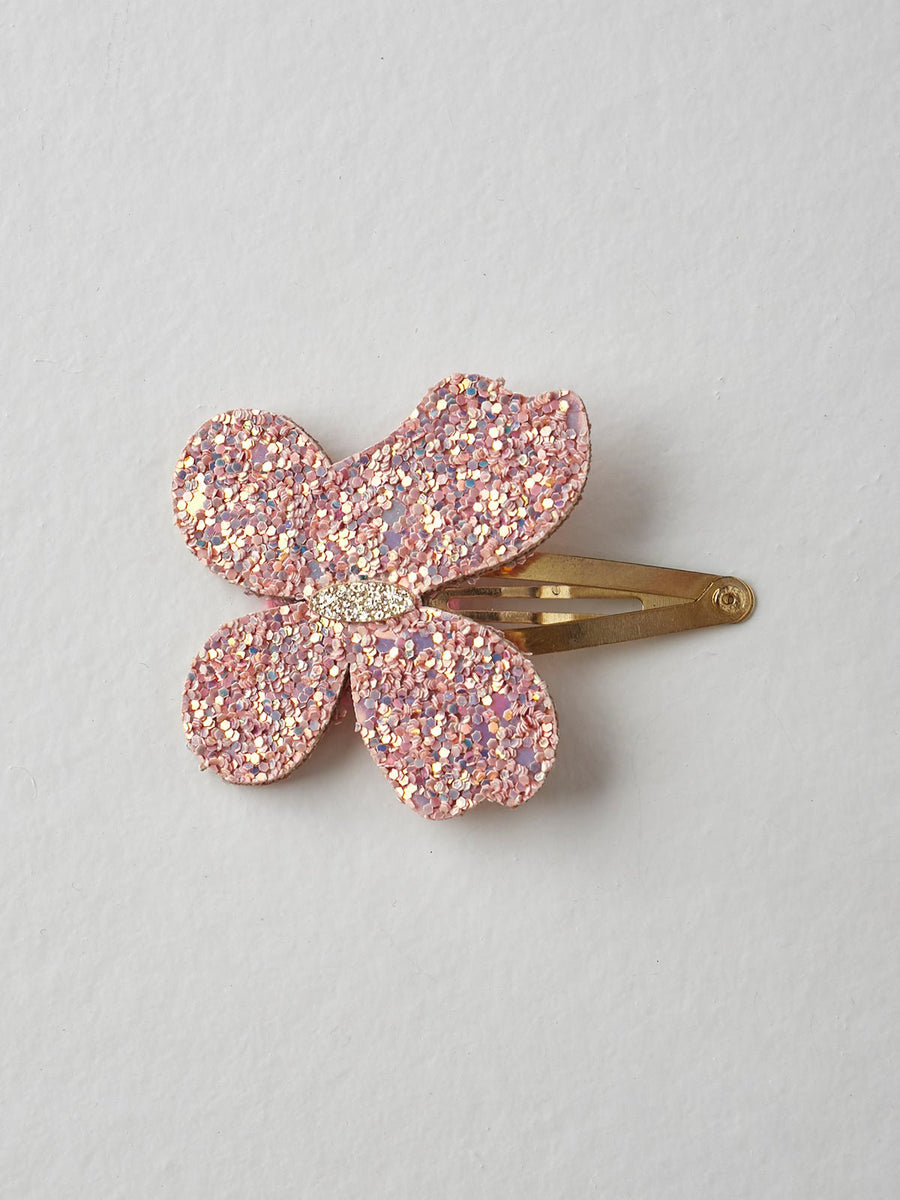 Pink Butterfly Glitter Hairpin - nanoshouston