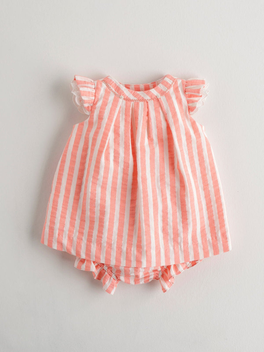Baby Girl's Striped Coral Dress