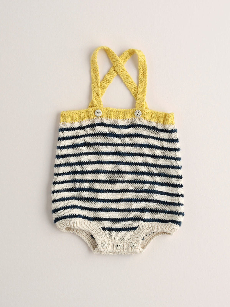 Baby Boy's Striped Knitted Jumpsuit
