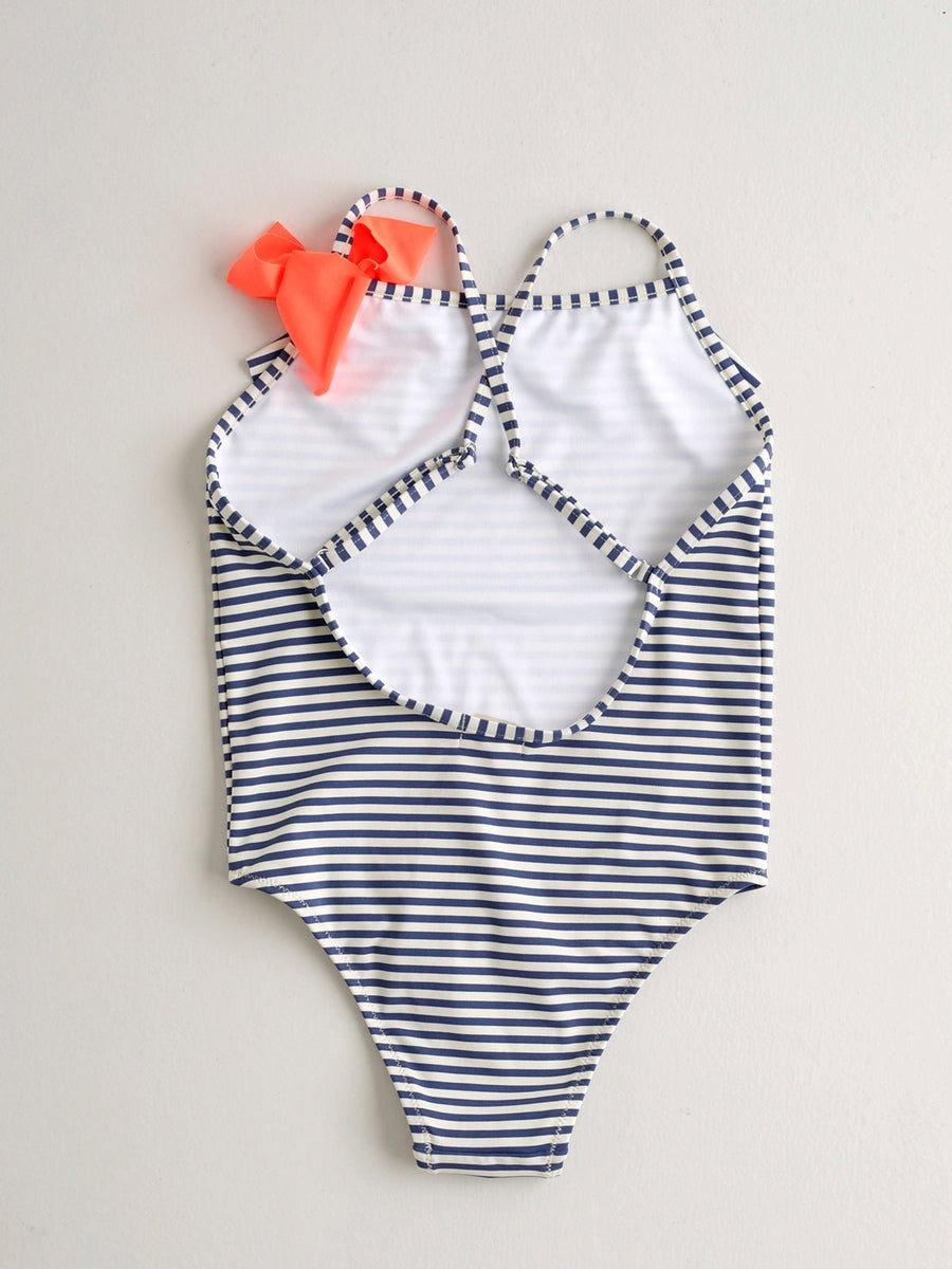 Girl's Striped Swimsuit