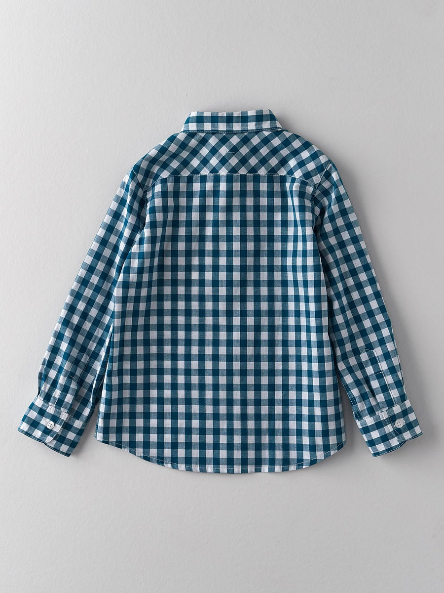 Turquoise Checkered Shirt - nanoshouston