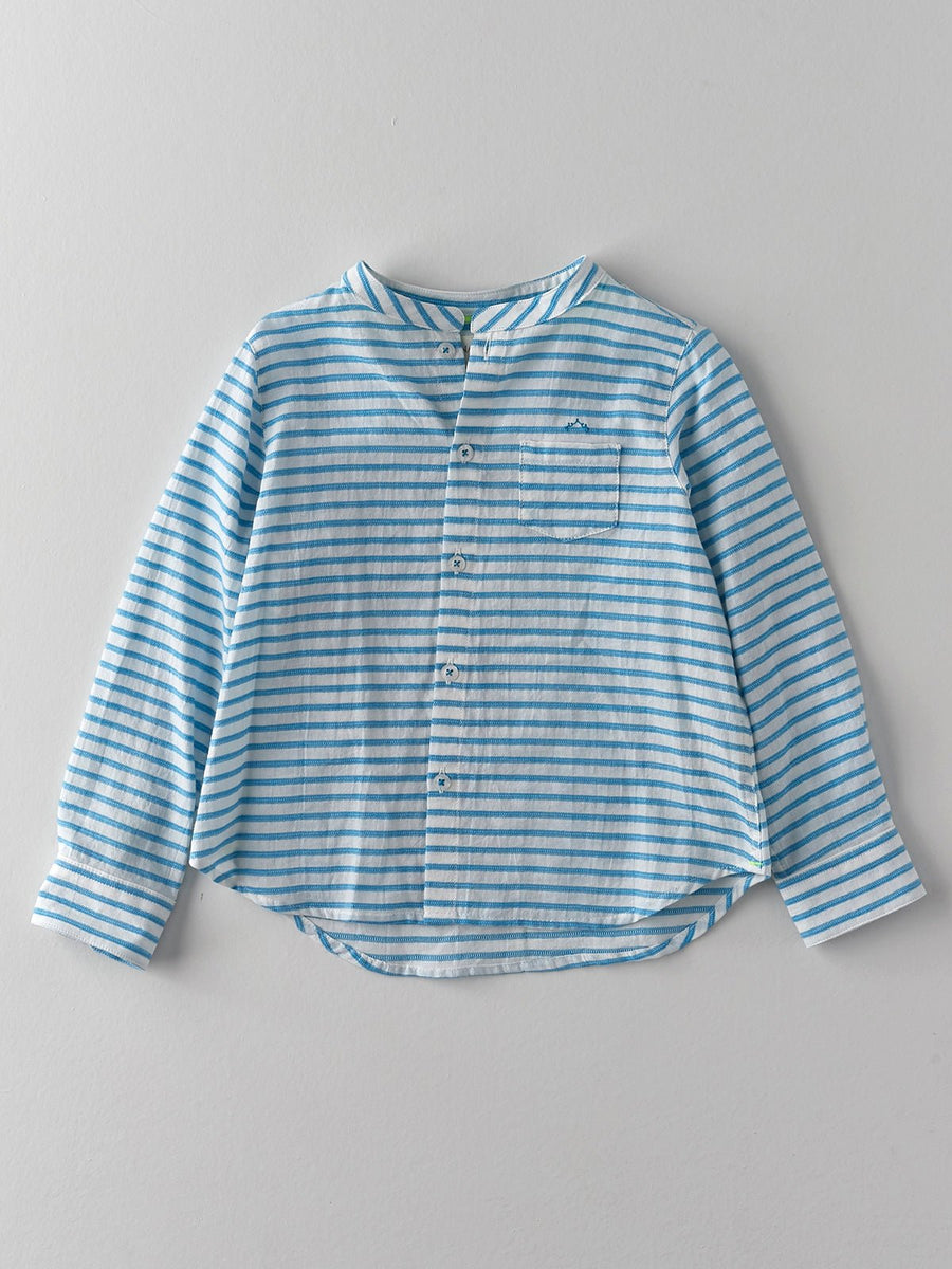Turquoise Striped Shirt - nanoshouston