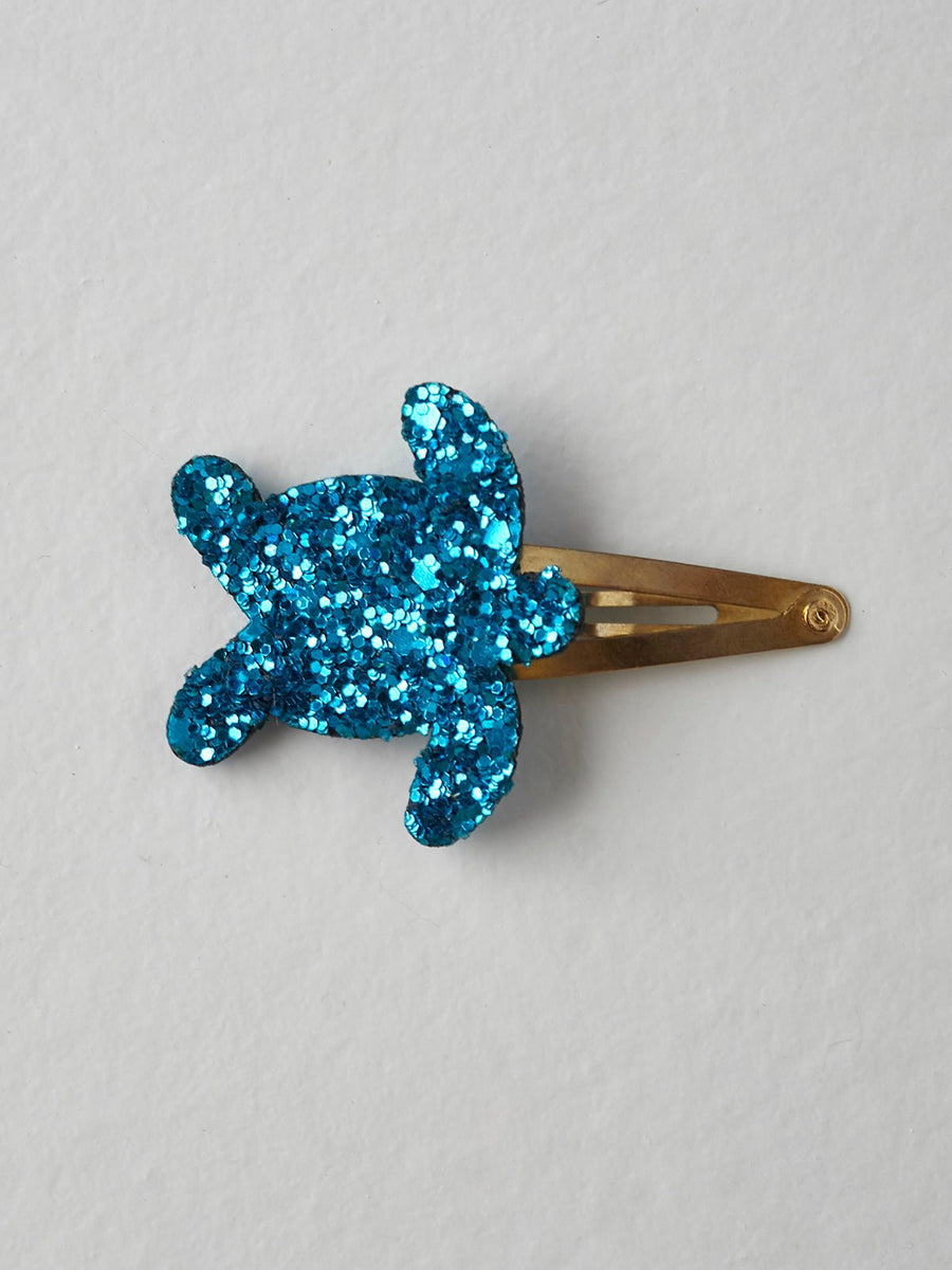Turquoise Turtle Glitter Hairpin - nanoshouston