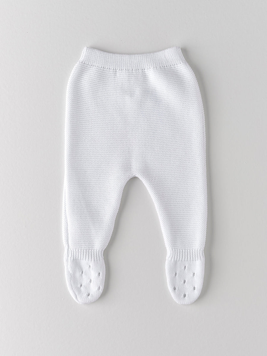 White Knitted Pants - nanoshouston