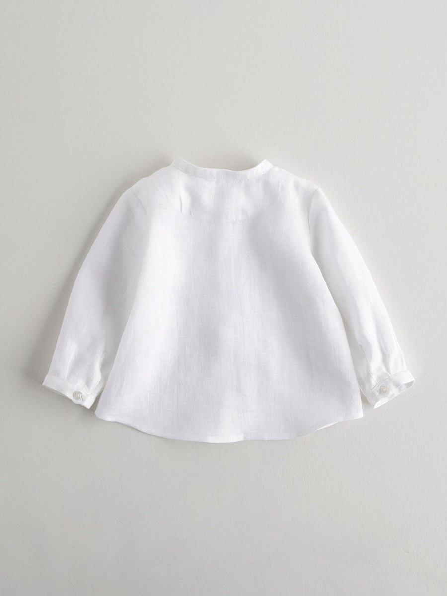 Baby Boy's White Linen Shirt
